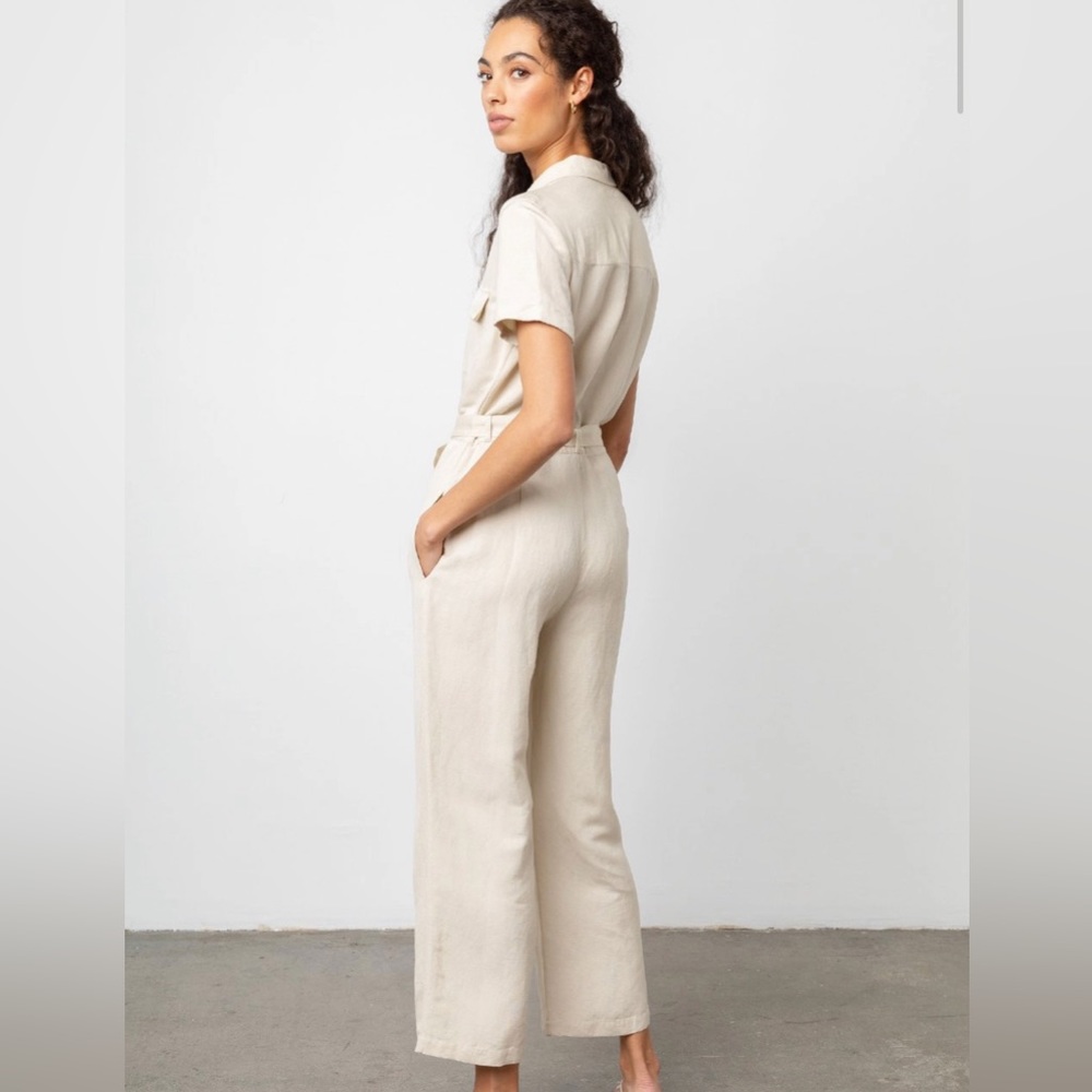 Rails Callie Linen Blend Jumpsuit Size Xs - image 2